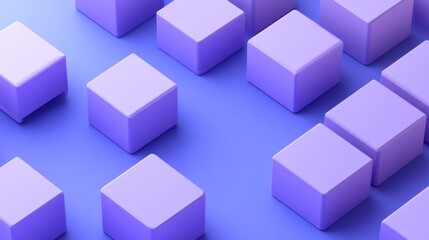 Obraz premium Abstract Pattern of Lilac Cubes on a Purple Background