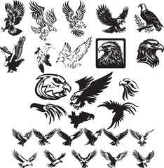 Eagle vector 27 icon set vector 
