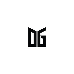 DG monogram logo design letter text name symbol monochrome logotype alphabet character simple logo