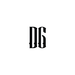 DG monogram logo design letter text name symbol monochrome logotype alphabet character simple logo