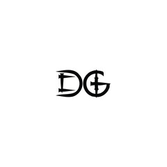 DG monogram logo design letter text name symbol monochrome logotype alphabet character simple logo