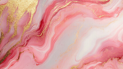 Pink marble pattern with golden accents
