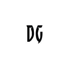 DG monogram logo design letter text name symbol monochrome logotype alphabet character simple logo