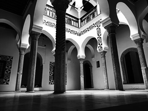 Ancient Islamic architecture in ancient houses in Algiers, Algeria Old palaces in Algiers, the capital of Algeria