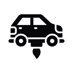 Flying car vector design in trendy style