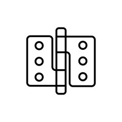 Door hinge outline icons, minimalist vector illustration ,simple transparent graphic element .Isolated on white background