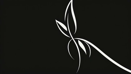 Obraz premium abstract background leaves white on black