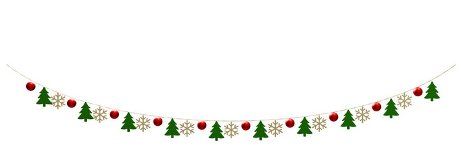 Rustic Holiday Decor: Add a touch of rustic elegance to your home with this charming garland featuring natural-looking pine trees and festive accents.