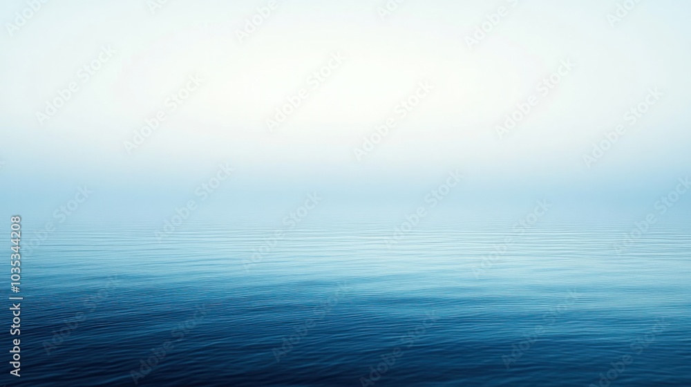 Poster serene blue gradient background that transitions from a deep navy at the top to a soft sky blue at t