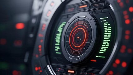 Closeup of vulnerability scanning software, featuring a realtime scan progress bar and detected threats on a sleek digital dashboard