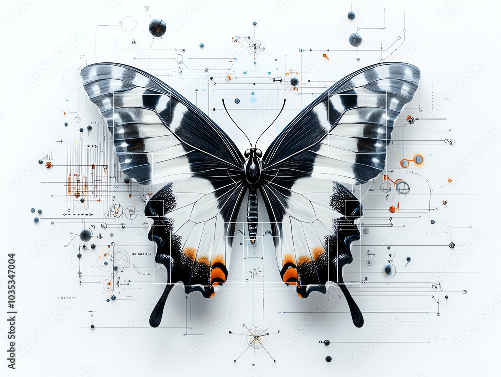 Poster a scientific exploration of butterfly wings analyzing structure and function through diagrams and da