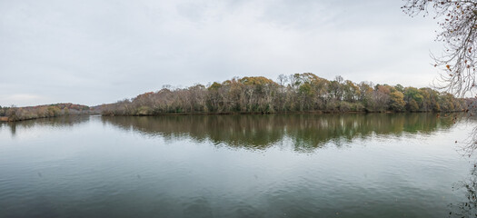 Shimmering reflections dance on the river, Azalea Park River Boardwalk, Roswell, Georgia