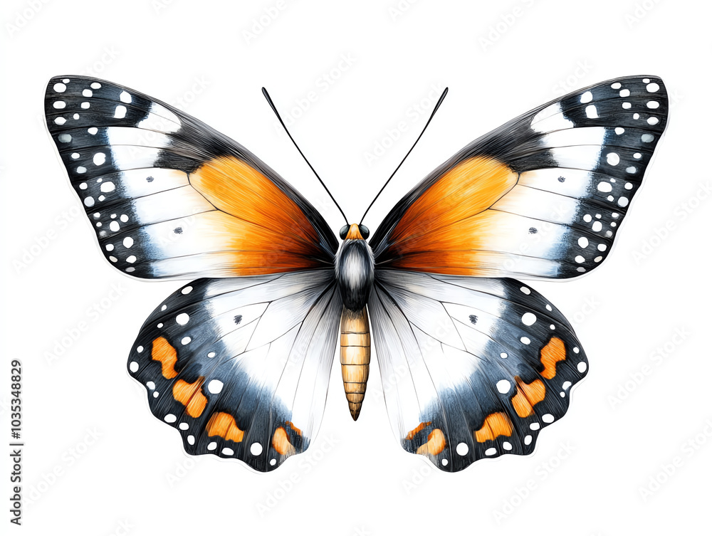 Poster a butterfly's wings a colorful display of endangered species and their fragile existence in nature