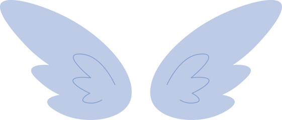 Angel wings. Heaven creature white feather icon