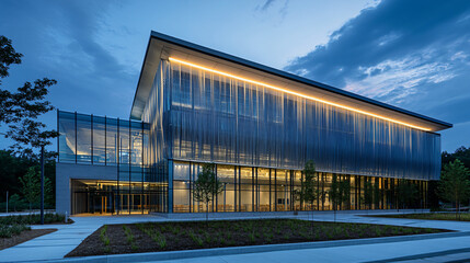 Fototapeta premium A cultural center facade that reflects local traditions