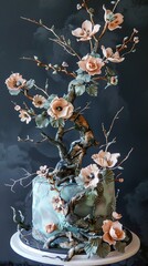 Floral Wedding Cake with Sugar Flowers - Cake Decorating Ideas