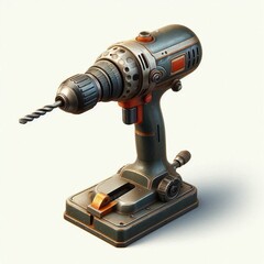 electric drill isolated on white