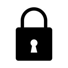 lock icon vector illustration. padlock locked sign symbol safety, security, protection, privacy icon 