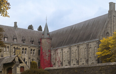 Beautiful view of the Maredsous Abbey