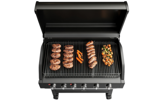 Portable Charcoal BBQ Grill for Outdoor Picnics and Camping Isolated on Transparent Background