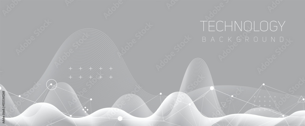 Leinwandbilder geometric shapes background. modern particle technology abstract vector background
