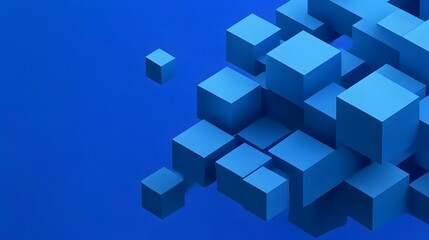 Abstract 3d render, modern background design with geometric shapes