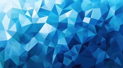 Fototapeta premium Abstract design with polygonal shapes in varying shades of blue, forming a modern look