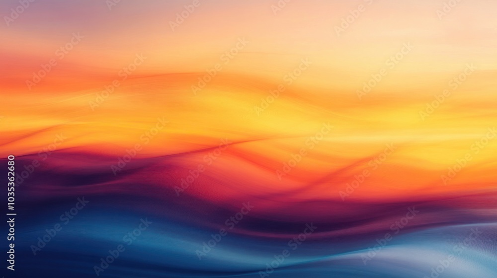 Poster blurred color transitions, forming a smooth and gentle abstract gradient background