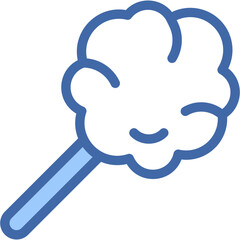 Vector Icon Cotton Candy, Food and Restaurant, Sweets, Dessert, Lollipop, Sweet