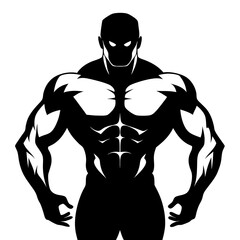 Muscle Man Silhouette vector illustration