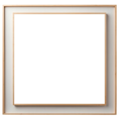 Obraz premium Light Wood Frame with an Isolated Background, Light Wood Picture Frame, Minimalist Light Wood Frame.