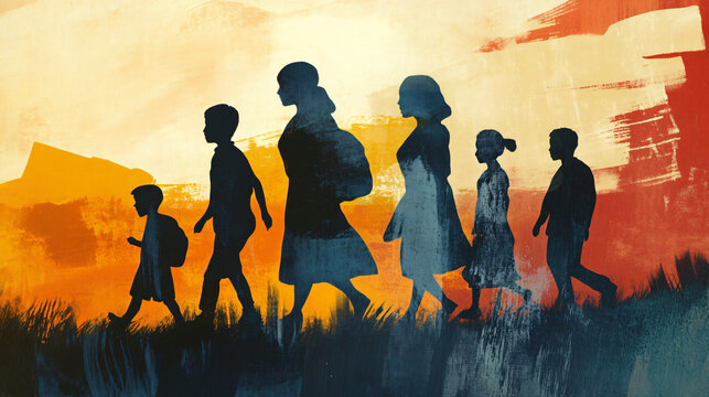 A creative image representing the stories of first-generation immigrants.