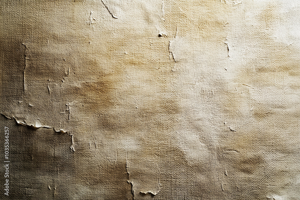 Poster textured canvas surface with weathered appearance under soft light