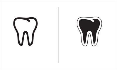 Tooth Icons | Solid and Line Styles