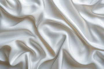 Obraz premium Elegant white silk fabric draped softly on a surface