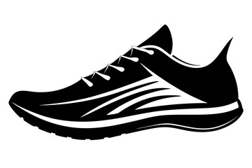 Running Shoe Silhouette vector illustration