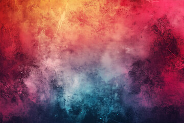Obraz premium Vibrant abstract texture with a gradient of warm colors transitioning to cool tones, evoking an artistic energy and depth. Generative AI