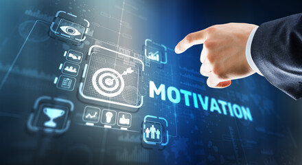 Motivation personality development concept. Achieving any goals