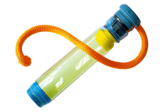 Multi-Functional Camping Hydration Tube Compatible with Most Hydration Packs for Versatile Use Isolated on Transparent Background