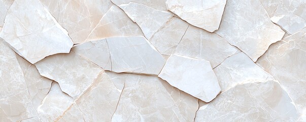 Fototapeta premium Textured stone background showcasing irregular pale stones in various shapes and sizes for design and decoration.