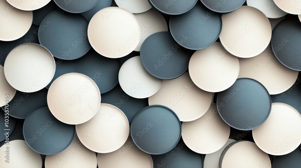 Poster gradient circles overlapping in a harmonious pattern, forming an abstract, modern look