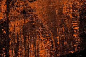 Surface texturée délavée dégradée avec effet bichromie orange et noir