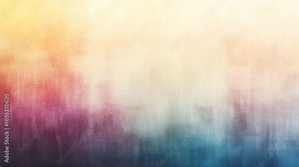 Poster gradual gradient with soft transitions from warm to cool colors, forming a serene abstract backgroun