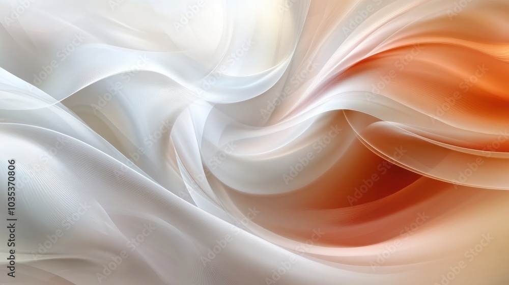 Poster smooth, flowing gradients blending harmoniously, forming a soft and abstract look