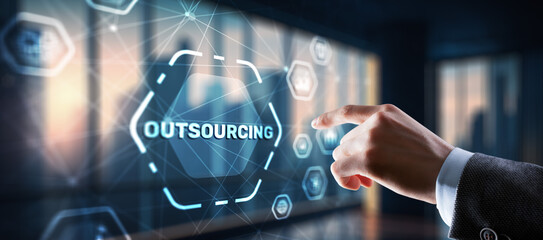 Outsourcing Human Resources Global Recruitment concept