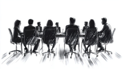 Outline of a businessman