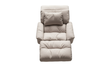 Modern Chaise Recliner Featuring Sleek Design and Adjustable Reclining Positions for Personalized Comfort Isolated on Transparent Background