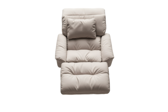 Modern Chaise Recliner Featuring Sleek Design and Adjustable Reclining Positions for Personalized Comfort Isolated on Transparent Background