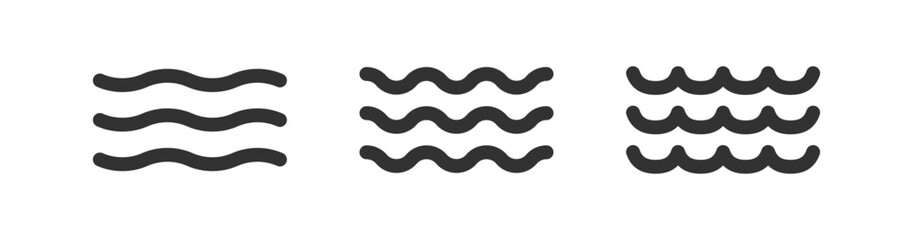 Fototapeta premium Wave icon. Ocean, sea water. Liquid element.