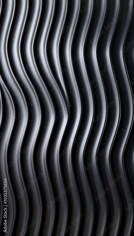 Poster abstract black wave background. geometric shapes. modern design element.3d rendering illustration.